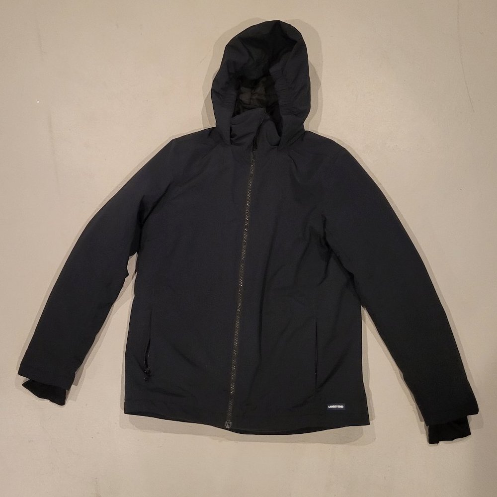 Black Waterproof winter coat by Lands End - Youth XL